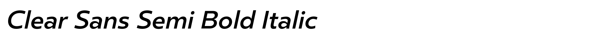 Clear Sans Semi Bold Italic image